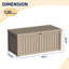 Boîte de rangement verrouillable en résine résistante à l'eau 120 gallons Emperic Design-128585936