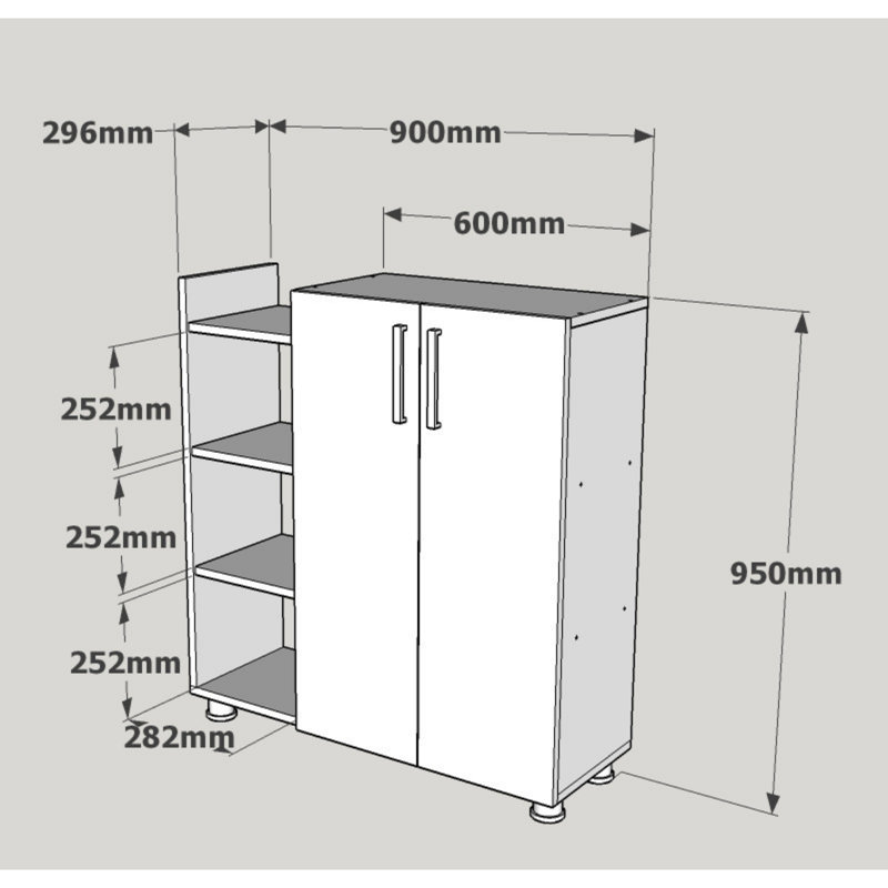 Armoire à chaussures moderne, blanc, 35,4 x 37,4 x 11,6 pouces | 100% panneau de particules enduit de mélamine, épaisseur: 0,7 pouce | Nombreuses tablettes, montage mural, conception élégante pour les solutions de rangement pour les entrées et les couloirs