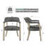 Chaise de salle à manger à accoudoirs capitonnés gris LUMera Collection-106905284-106905281