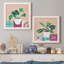 «Growing Happy I», ensemble de 2 peintures sur toile encadrées-1361399093-1361399094