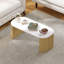 Table basse, table centrale avec plateau en marbre, bois naturel-1471884859