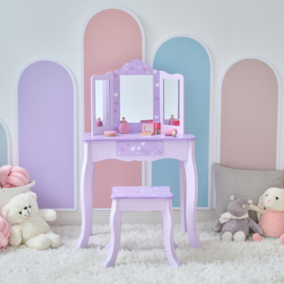 Meuble-lavabo en bois avec miroir à trois volets Teams