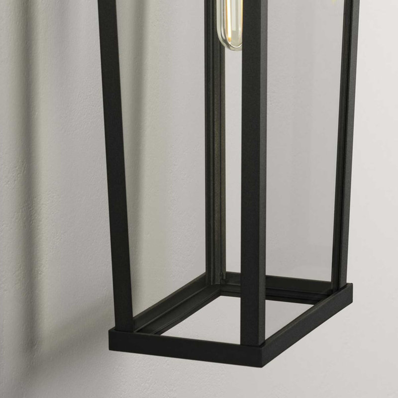 One-Light Black New Traditional Outdoor Wall Lantern, 24" H x 7" W x 9.5" D