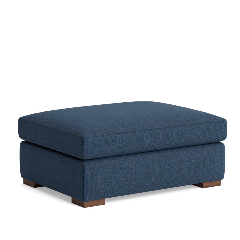 Lucca Ottoman, Performance Weave - Navy