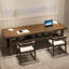 Bureau rectangulaire en bois massif noyer-109518511