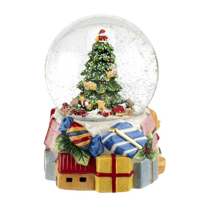 Spode Christmas Tree Musical Snow Globe 6.5"