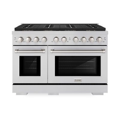 ZLINE 48 in. Paramount Dual Fuel Range with 8 Burner DuoPro Cooktop & Dual Ovens in Stainless Steel