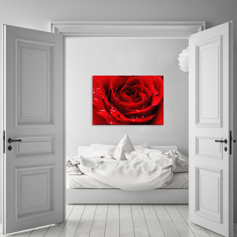 Love Print on Canvas in Red, 100 cm L x 150 cm B x 2 cm T