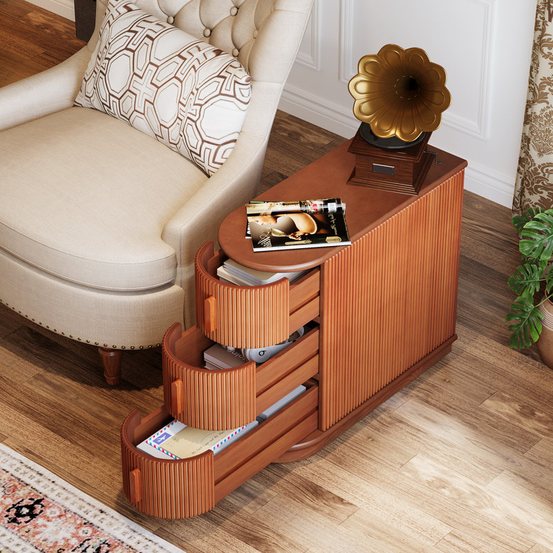 Athens 3 - Drawer End Table, Brown