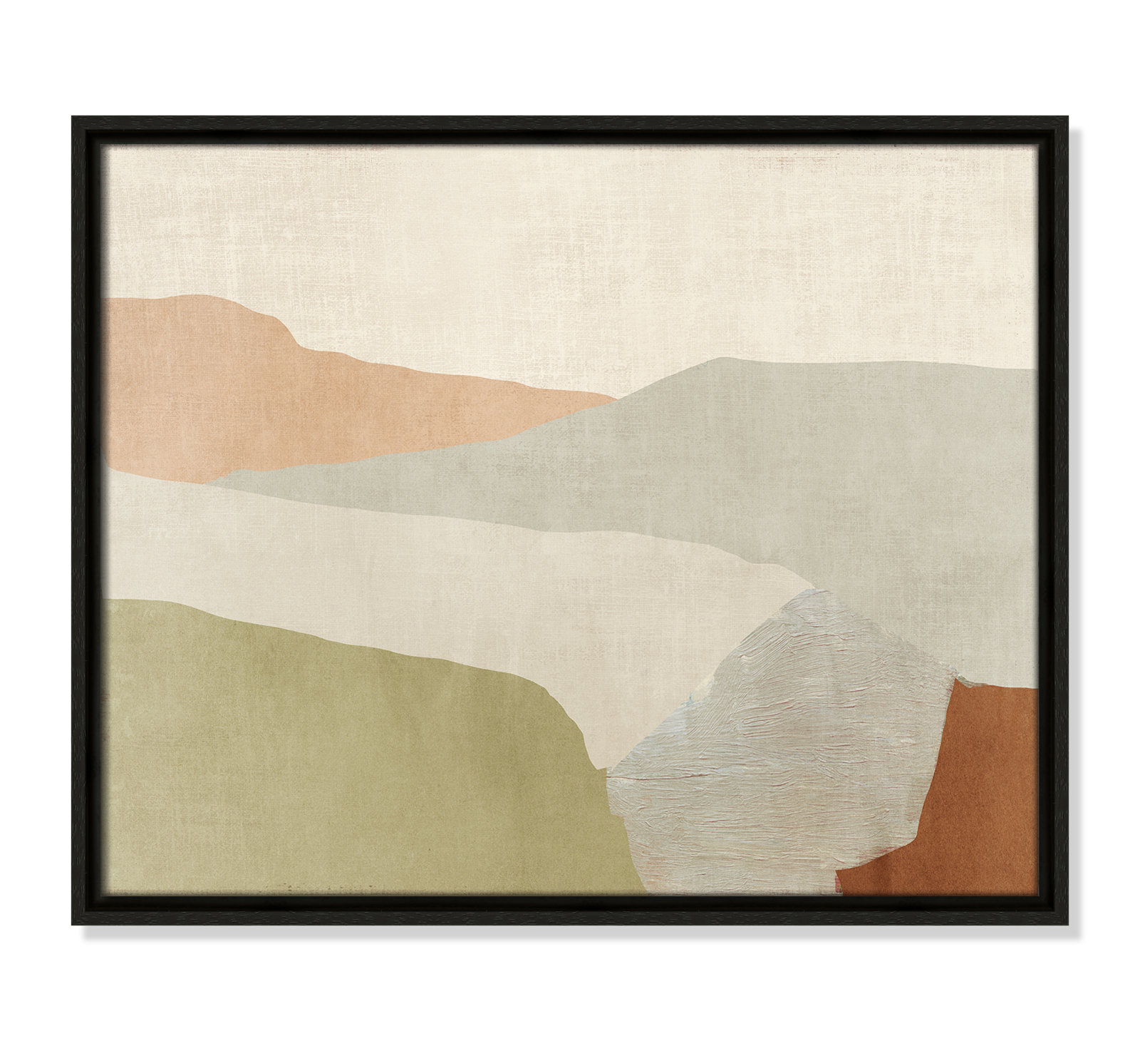 Elspeth "Pastel Views" Painting, 17.5" H x 21.5" W, Espresso