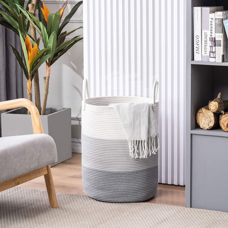 Panier à linge tissé pliable