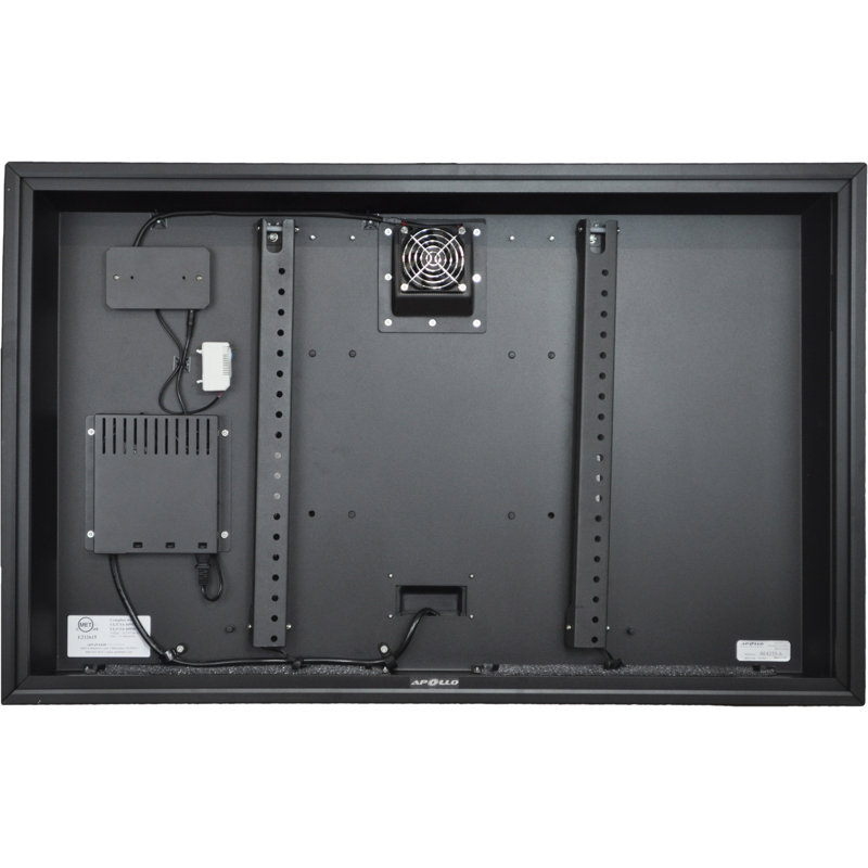 Black Aluminum and Glass Outdoor TV Enclosure for 39"-42" Displays
