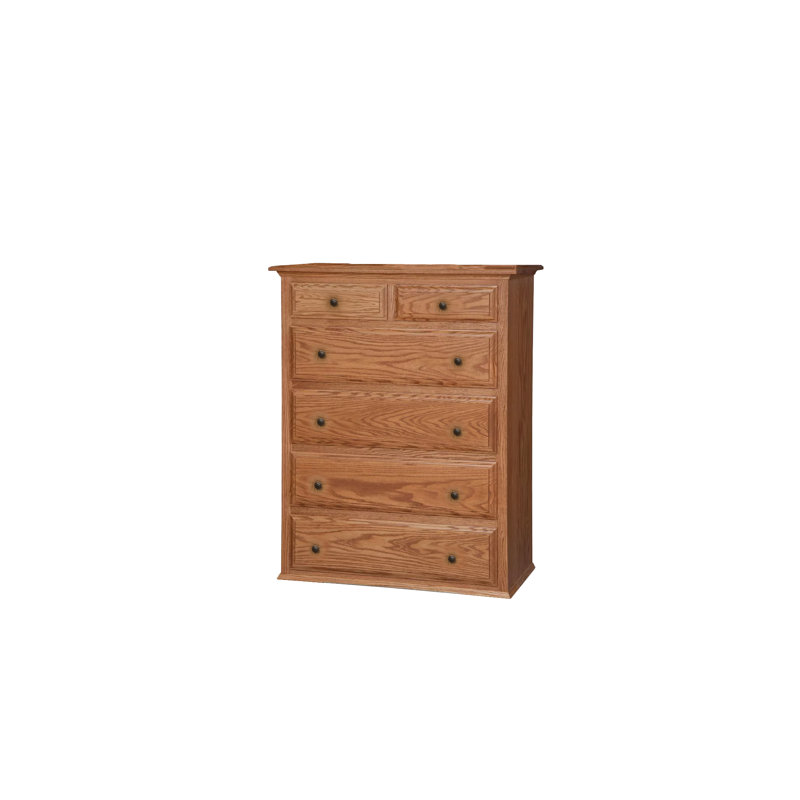 Commode 6 tiroirs Traditional, Chêne moyen