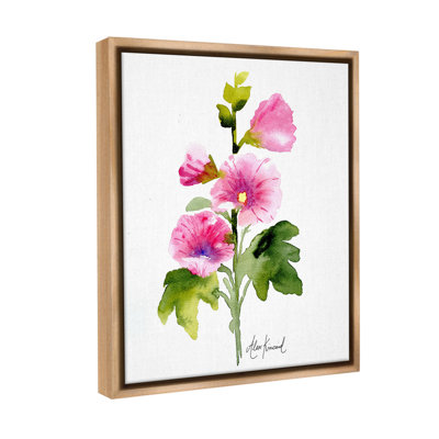 «Pink Watercolor Blossoms Floater Frame» par Alexandria Gilbert Kincaid sur