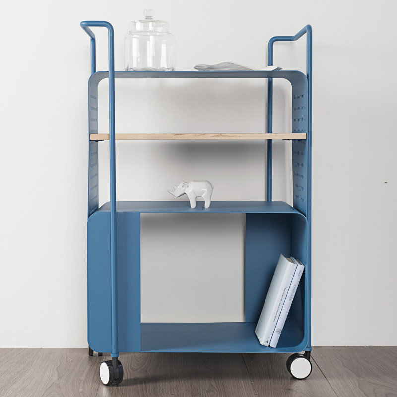Corinne Metal Bar Cart, Blue