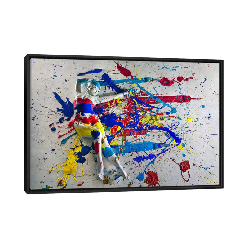 Impression, Pas de tapis, Toile avec cadre noir, H 18 po x l 26 po x P 1,5 po