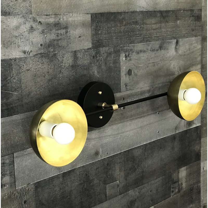 Scheiner Armed Sconce, Brass Black