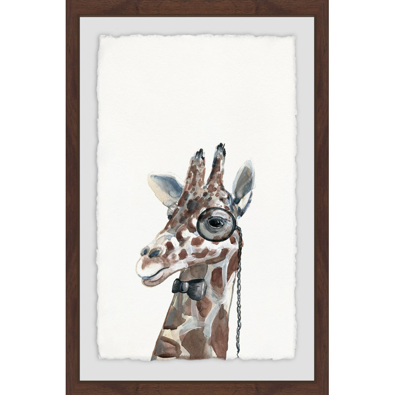 «Geeky Giraffe», reproduction encadrée Tyra, H 30 po x l 20 po x P 1,5 po