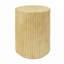 Table d'appoint cylindrique MGO, texture semblable au bois, couleur brun antique