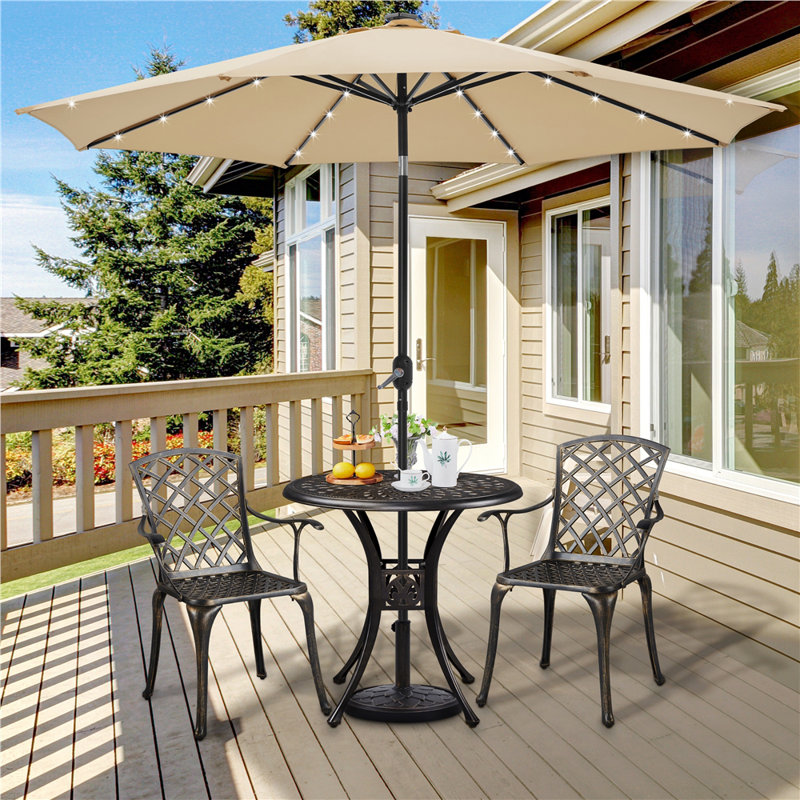 2 - Person Outdoor Bistro Table, 75cm H x 78cm W x 78cm D