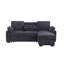 Canapé-lit modulaire réversible en tissu chenille de 91 po de largeur avec méridienne de rangement, table rabattable, porte-gobelets et ports de chargement