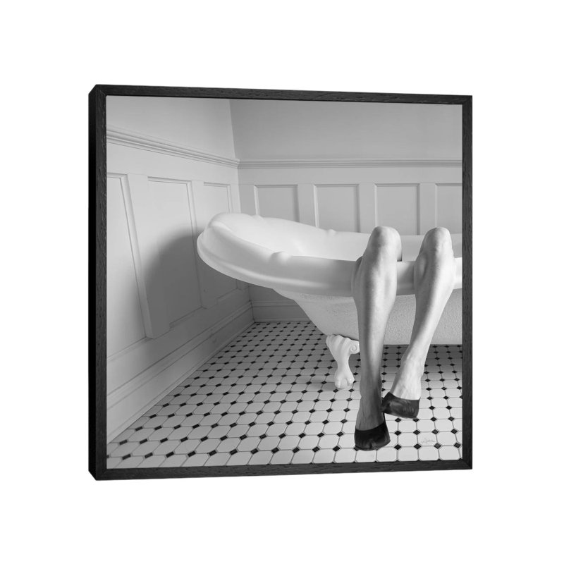Legs by Aledanda - Print on Canvas, 66.04cm H x 66.04cm W x 3.81cm D, Black Framed