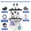 Serviteur de douche encastré en coin avec barre à serviettes et crochets, paquet de 2 (noir mat)-1080777202