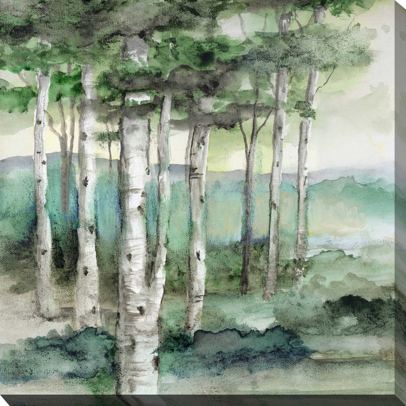 Bear Mountain par Nan - Peinture, L 18 po x H 18 po, Toile tendue