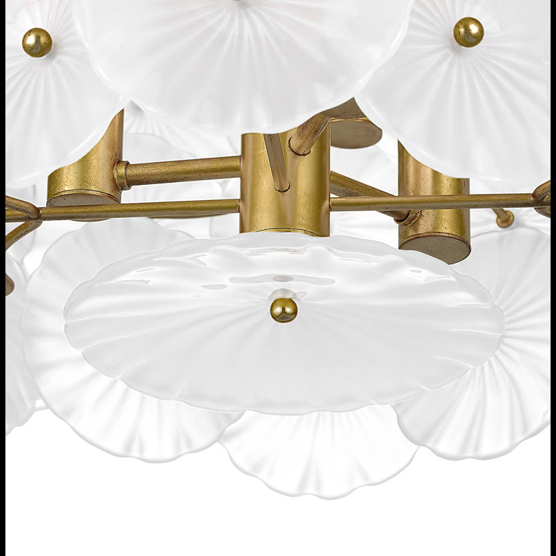 Julie Neill 12 - Light Chandelier, Gild