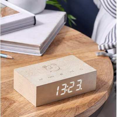 Digital Manufactured Wood Electric Alarm Tabletop Clock