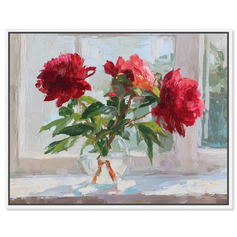 «Glass Vase III Kitchen», reproduction d'art sur toile par Art Remedy, H 20 po x l 24 po, Cadre doré