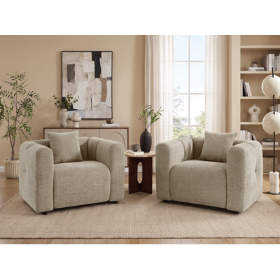 Chaise d'appoint rembourrée 42,91 po Jasey