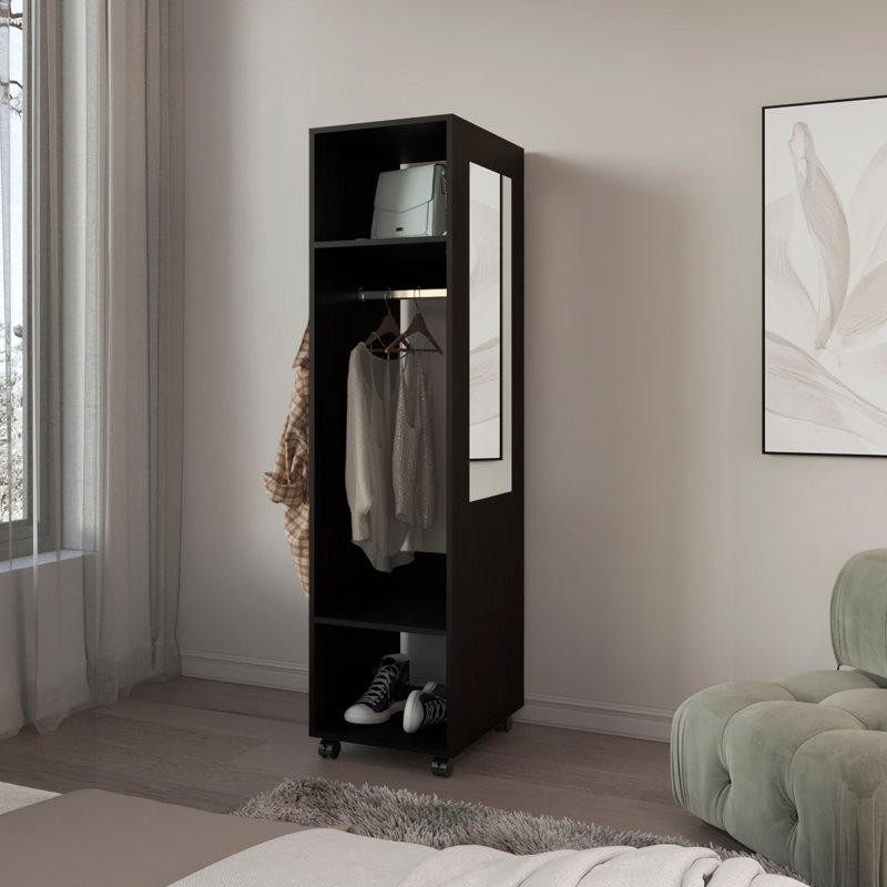 Shizuyo Manufactured Wood Wardrobe, Black