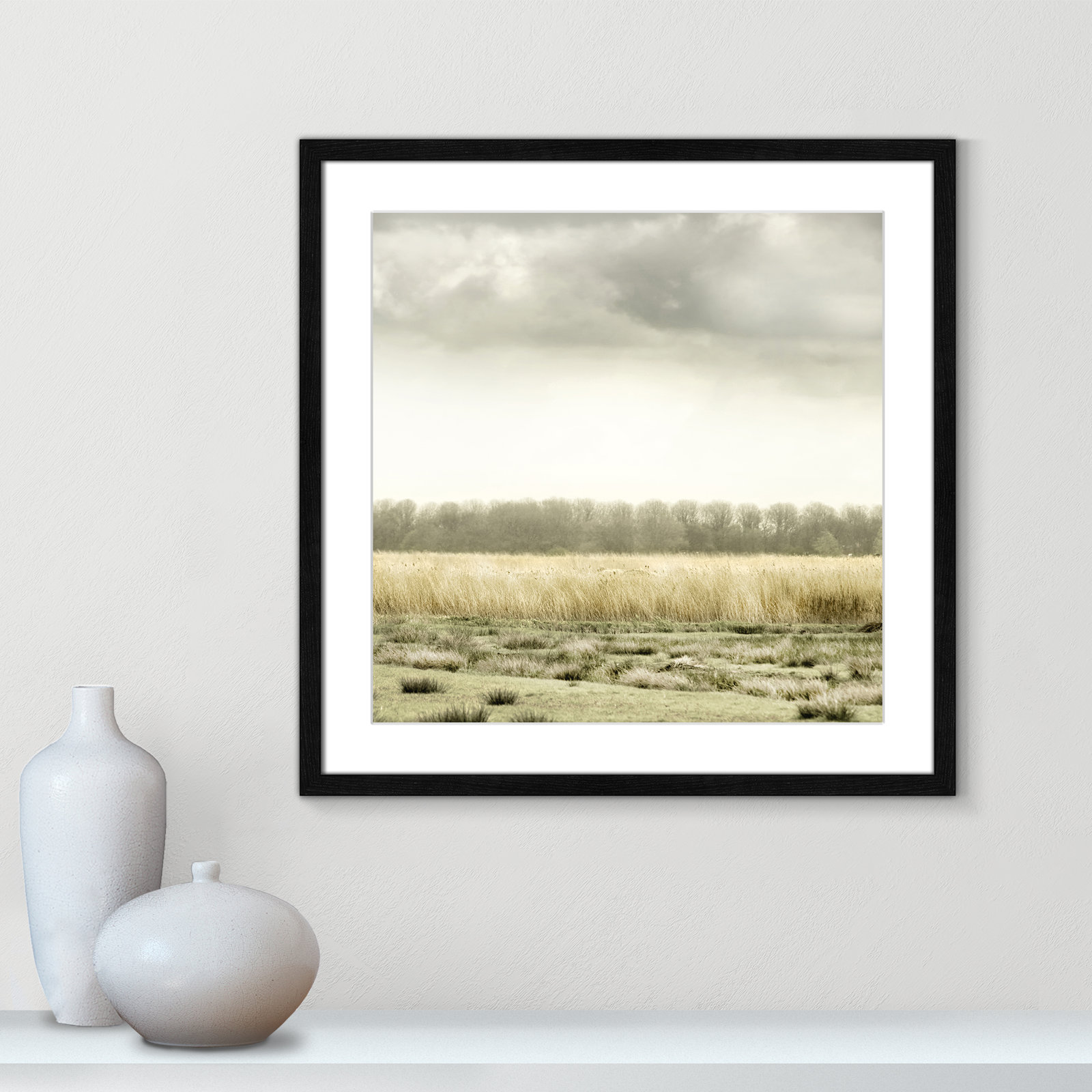 Henri "Meadowland" Print by Danita Delimont, 24.75" H x 24.75" W, Black Wood Grain