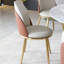 Ensemble de 2 chaises de salle à manger, pieds en métal et cuir