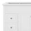Meuble-lavabo de 46 po sans lavabo, armoire de rangement de salle de bain avec 2 portes à fermeture douce et 6 tiroirs, portes doubles avec tablettes à 2 niveaux