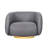 Whallon Upholstered Linen Swivel Armchair-652648212