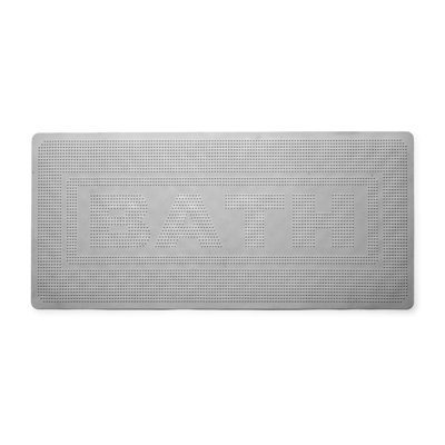 Non Slip Rubber Bath Mat with Secure Suction Cups and Antibacterial Treatment