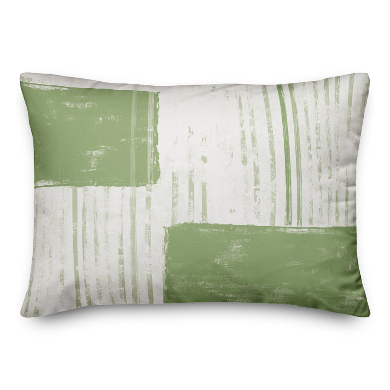  Coussin intérieur / extérieur géométrique, Vert