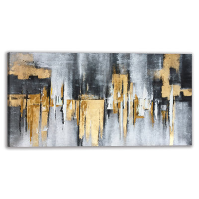 Peinture abstraite abstraite sur toile tendue