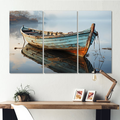 «Boat Serene Waterscapes I - Transport», ensemble d'art sur toile