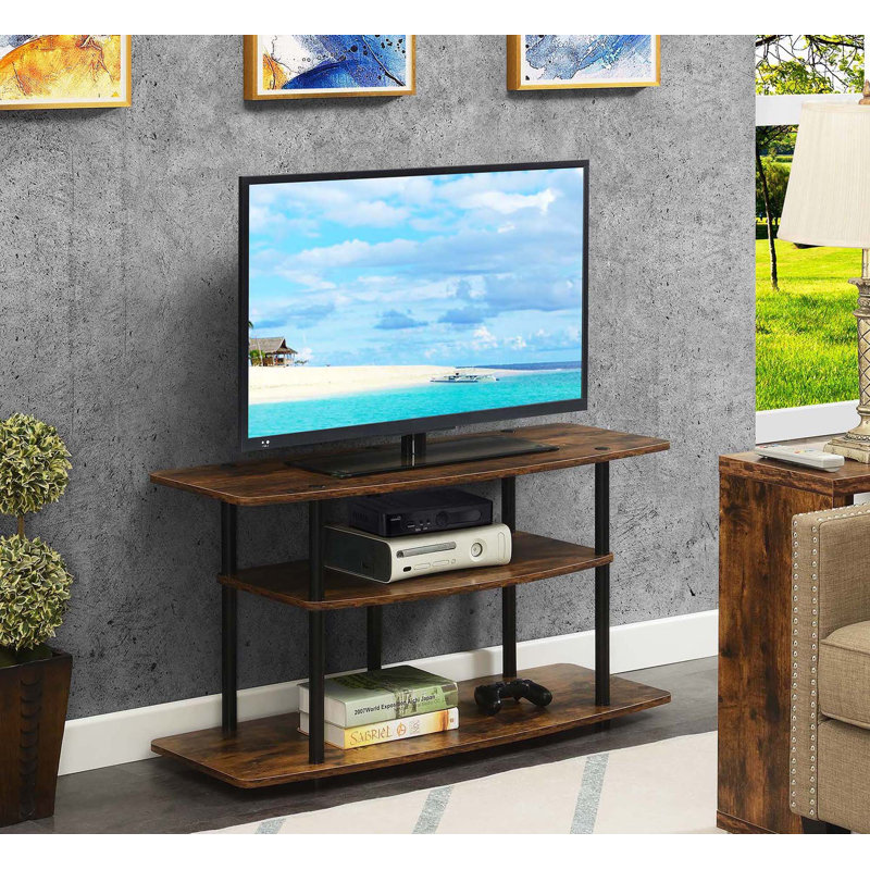 Edwin Jamie 3 Tier Wide TV Stand for TVs up to 46", Barnwood