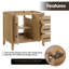 Meuble-lavabo sur pied simple 36 po avec plateau en quartz Griswalda-91927729