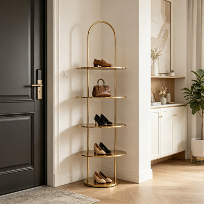 Modern Stainless Steel Display Shelf