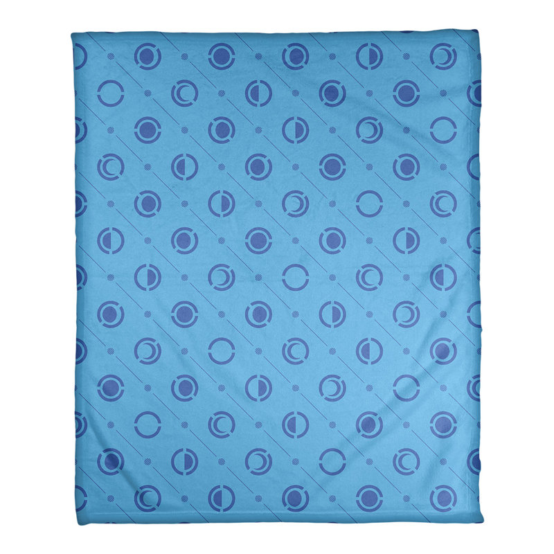 Couverture polaire moon phases, Sarcelle / bleu marine, l 30 po x L 40 po