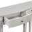 Vertical Stripe Drawer Console, Antique White Color, Legs Minimalist Console Table With Space & Solid Pine Structure-53657667