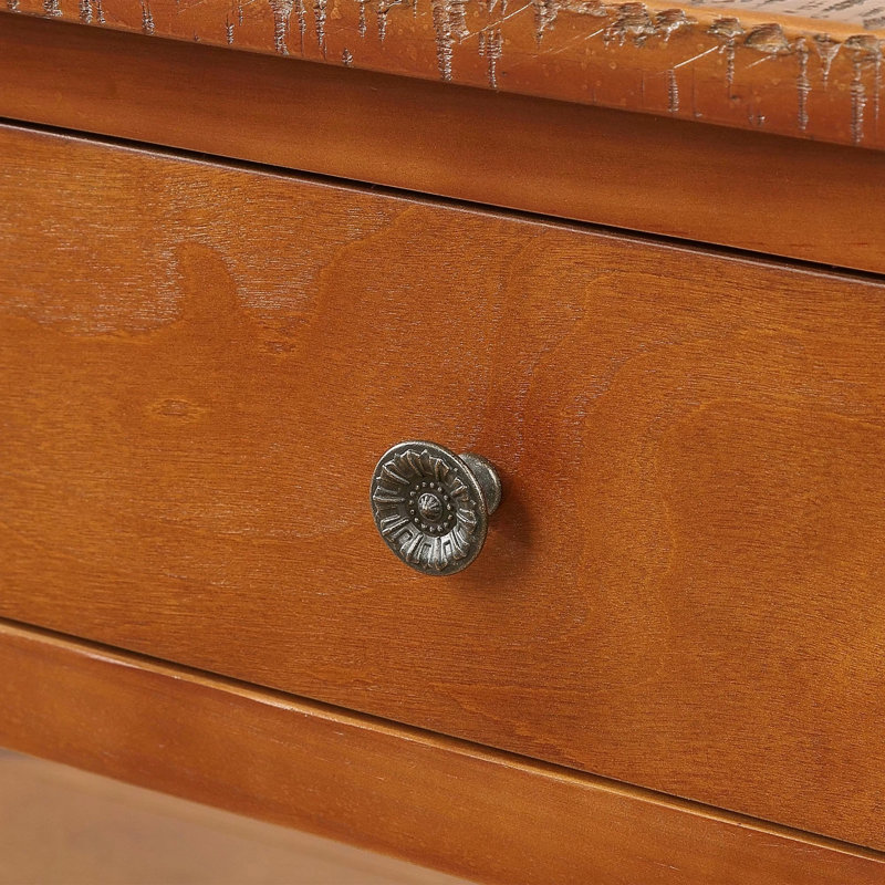 Console 48 po en bois de pin massif, Brun