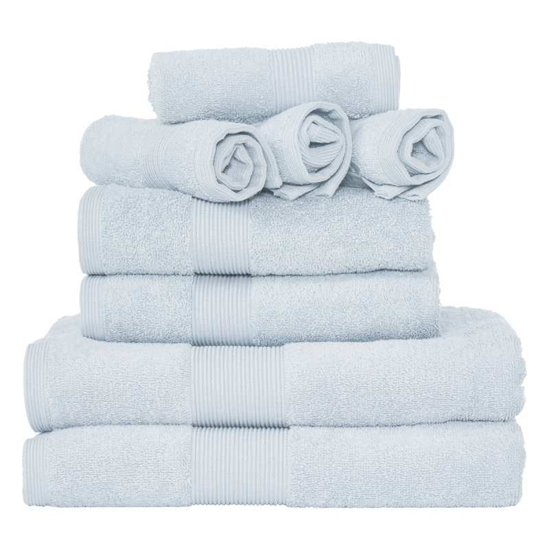 Ensemble de serviettes 8 pièces 100% coton, Argent