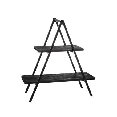 Vintiquewise Large Ladder Triangular 3 Tier Metal Display Shelving Server Rack