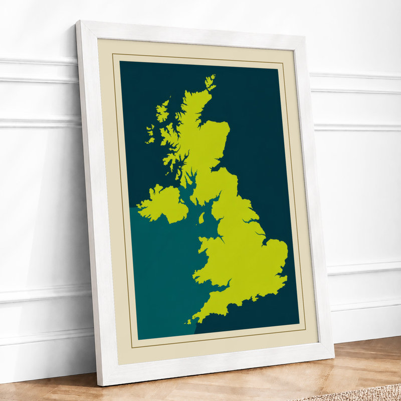 United Kingdom And Ireland Minimalist - Print, A4 - 29.7 x 21.0 cm, White